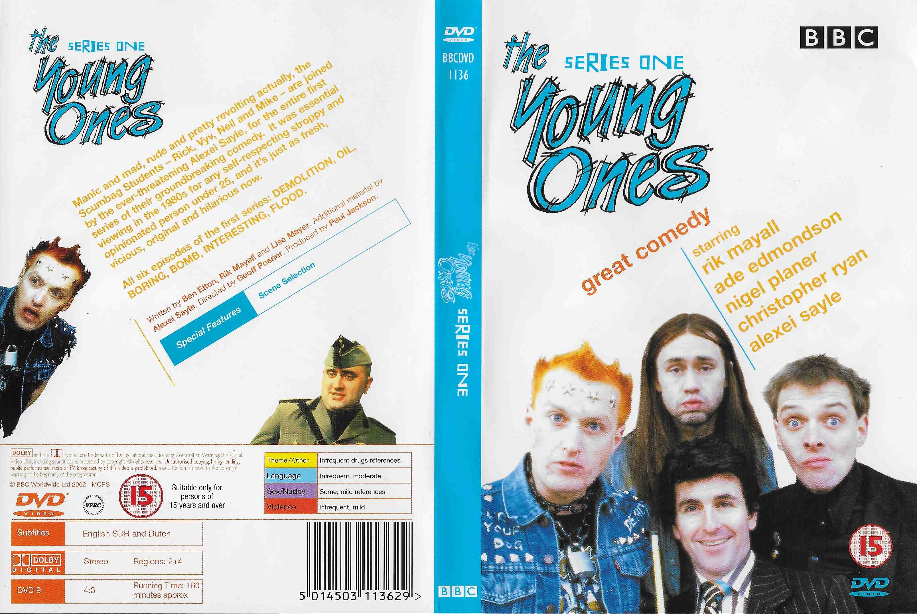 Picture of BBCDVD 1136 The young ones - Series 1 by artist Ben Elton / Rik Mayall / Lise Mayer / Alexei Sayle from the BBC records and Tapes library